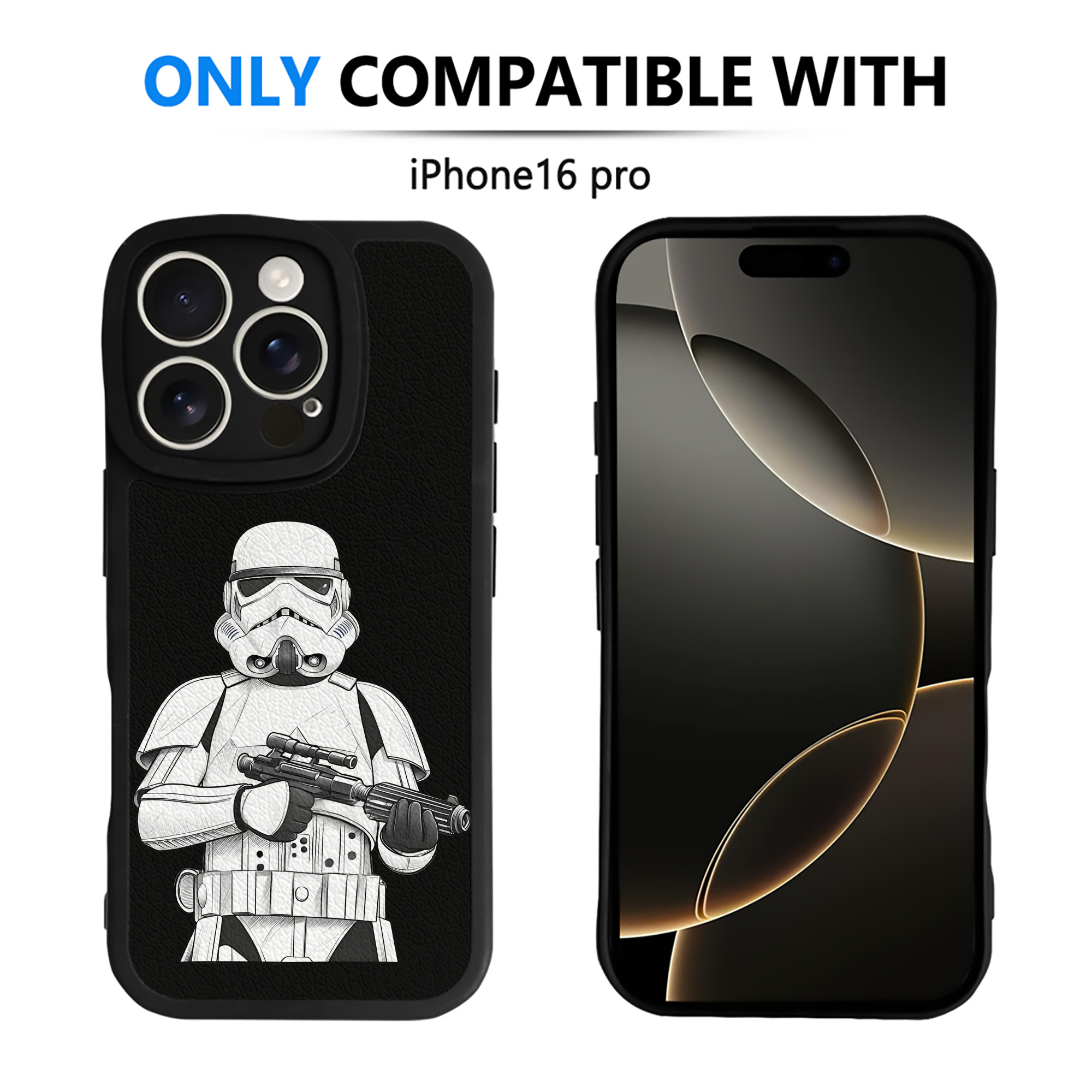 （画像用） スター・ウォーズ Star Wars 【iPhone 16シリーズ対応】シリコンスマホケース（レザー調） 材質：シリコン